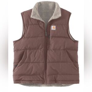 Carhartt Reversible Quilted Vest with Fleece Collar